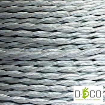 Cavo Elettrico a Matassa in Tessuto H03VV-F Bianco Sezione 3x0,75 mm² 10 Metri