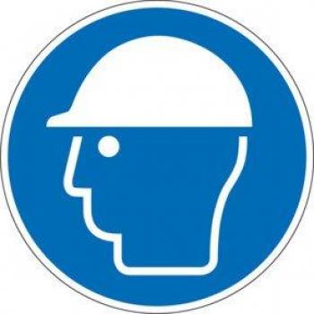 Panneau consigne Eichner protection casque 20 cm PVC