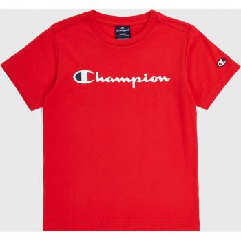 Camiseta Champion con cuello redondo para niño en rojo