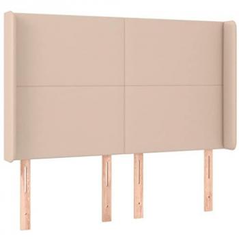 Suporte de Cama LED em Couro Sintético VidaXL 128 cm Cappuccino