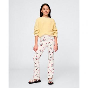 Gap & OVS Pantaloni a Zampa Bimbo XL, Colore Bianco-Rosso