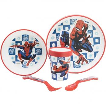 Set de Vajilla Bicolor Spiderman 5 Piezas