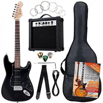 Rocktile Banger's Power Pack Guitare Électrique, 7 pièces Noir