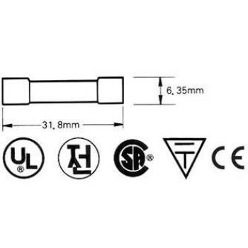 Fusible 6.35 x 32mm 2.5A rapide