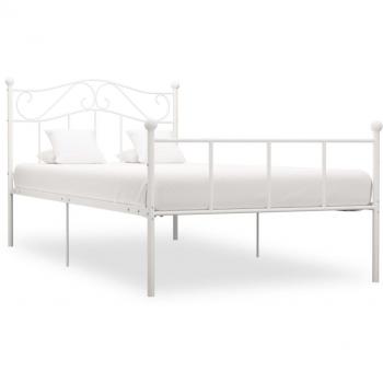Estructura de Cama sin Colchón Día y Noche Blanco 100x200