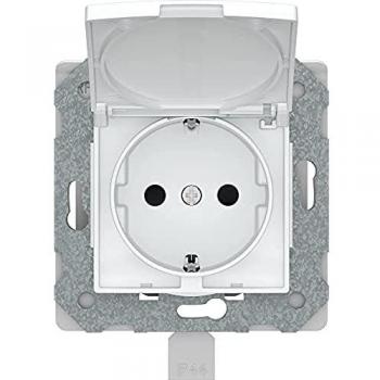 Enchufe Schuko IP44 2P+T con emborne, tornillo y protección para niños
