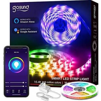 Gosund 16.4Ft Sync to Music LED Strip Lights