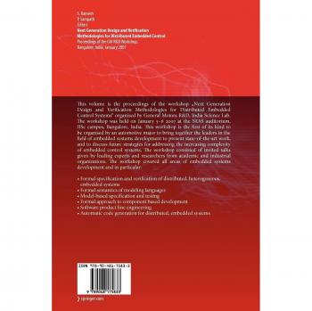 Next Generation Design and Verification Methodologies for Distributed Embedded Control Systems