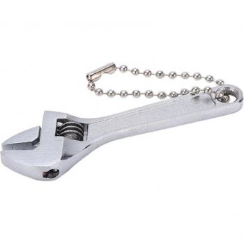 Porte-clés réglable en acier galvanisé, haute dureté, mini clé professionnelle, électroargentage 2,5 pouces