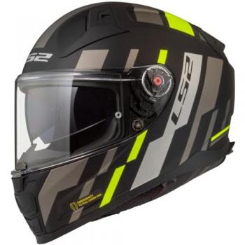 LS2 Casco FF353 Rapid II Rokku Negro Mate-HiVis-Amarillo