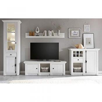 Furn.Design Wohnwand Hooge in Pinie weiß, 340 x 207 cm