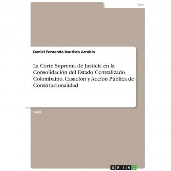 La Corte Suprema de Justicia en la Consolidación del Estado Centralizado Colombaino. Casación y Acción Pública de Constitucionalidad: Diplomarbeit