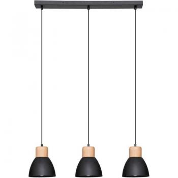 Suspension luminaire avec 3 lampes en métal Desy