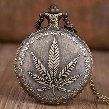 Reloj de bolsillo de cuarzo estilo vintage con collar