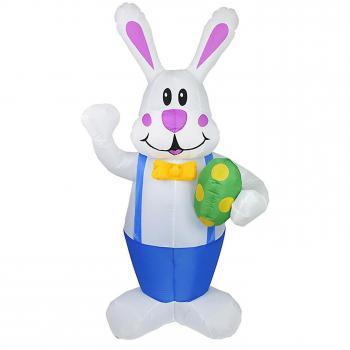 Fête de Pâques : lapin gonflable lumineux 1,8 m