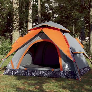 Tienda de campaña iglú 4 personas tela opaca apertura rápida colores: blanco opaco, azul, gris y naranja