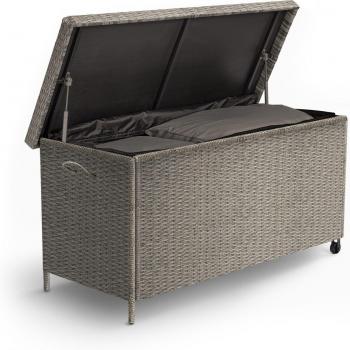 Lockable Lid Rattan Storage Box for Garden