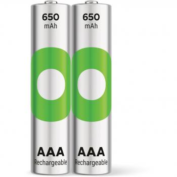 Paquet de 2 piles rechargeables NiMH ReCyko+ Micro AAA 650 mAh