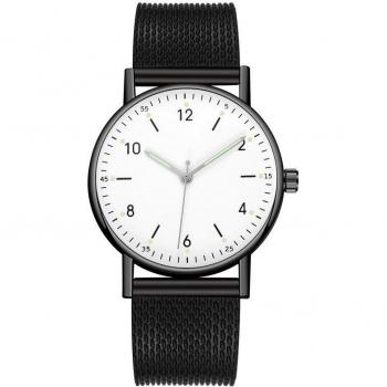 ElegantCasual Men's Quartz Mesh Wristwatch