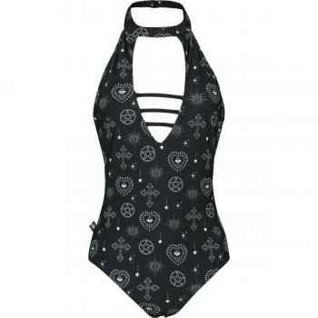 Mystical Symbols Gothic Swimsuit by Gothicana