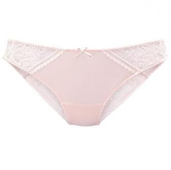 Tanga LASCANA Luciana Gr. 48/50, rosa, Damen Unterhosen aus zarter Spitze