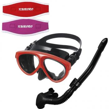 Mascarilla GULL Mantis 5 con Silicona Preta y Accesorio Paradiso Rosado