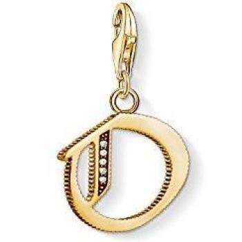Charm letra O de plata con baño de oro de 18K Thomas Sabo