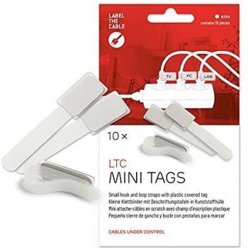 LABEL THE CABLE BPSCA LTC2520 Cable Labels Mini 10 Pack White