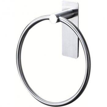 Porte-serviette design rond en inox noir
