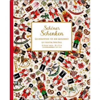 Set de papier cadeau hivernal – 10 pièces avec pinces incluses
