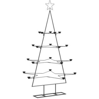 VidaXL 140 cm Black Decorative Metal Christmas Tree