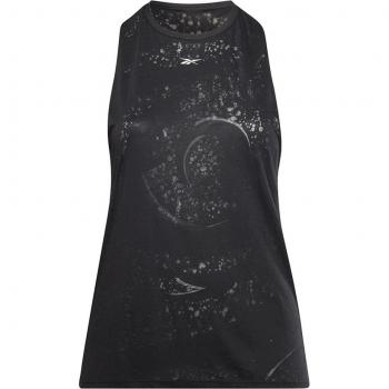 Top Reebok Burnout Preto Sem Mangas Feminino