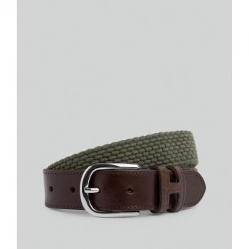 Cinturón marrón trenzado Hackett para hombre adulto