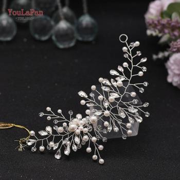 TOPQUEEN Pearl Bride Hair Jewelry