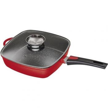 KING Bratpfanne 28 × 28 cm – Abnehmbarer Grillgriff, Induktionsküche