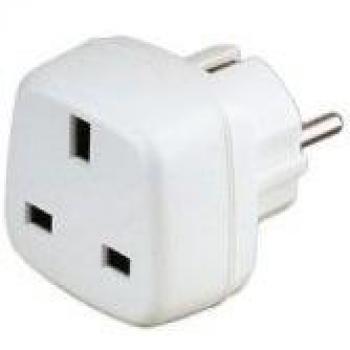 Adaptador Clavija Shucko-Inglesa De viaje para uso temporal 36.062 Electro DH 8430552082001