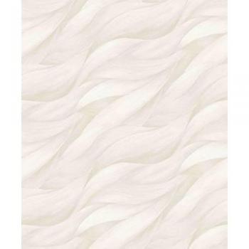 Papier peint intissé design ondulations crème