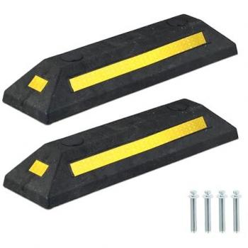 Limitatori Ruote Garage Relaxdays Nero Giallo