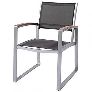 Garden Pleasure Gartenstuhl »AVA«, (Set), 2 St., 2er Set, Kunststoff/Non-Wood, grau