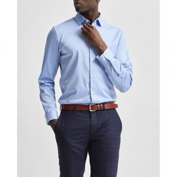 Camicia A Maniche Lunghe Slim Light Blue S
