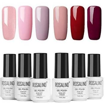 ROSALIND 6pcs Esmalte de Uñas, Gel Semipermanente, 7ml