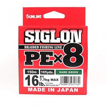 Sunline X8 150M PE 1 16LB Dunkelgrün