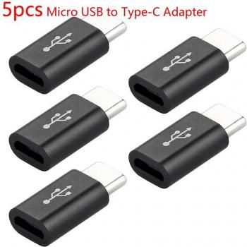 5 Stuks Mini Micro USB naar Type C Man Adapter USB 3.1 Voor Huawei en Samsung