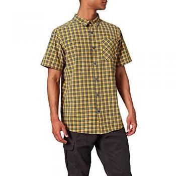 Columbia Kurzarm-Wanderhemd für Herren, TRIPLE CANYON SOLID SHORT SLEEVE SHIRT, Polyester, Gelb kariert, Gr. M