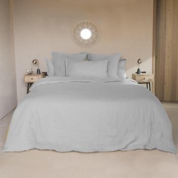 Housse de couette en lin lavé 240x220 gris
