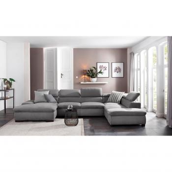 Alberto U‑Form Sofa-Bett – Kopfteil