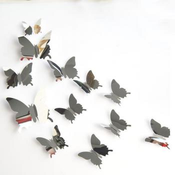 Autocollant mural papillon 3D, décoration de fête