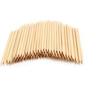 100pc Natural Wooden Nail Sticks