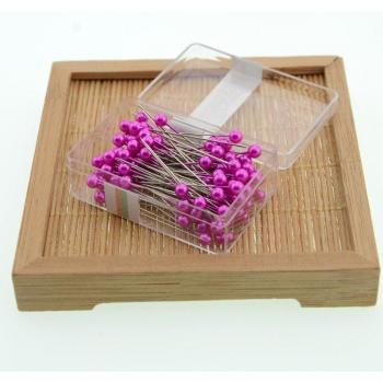 100pcs Colorful Sewing Pins with Round Pearl Heads