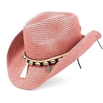 Sombrero Panamá bohemio para mujer, con agujeros, tamaño 56-58CM